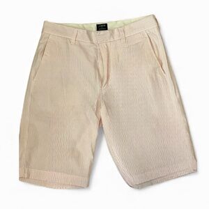 J. Crew Men’s Rivington Seersucker Shorts Pink/White Size 29 Classic Style